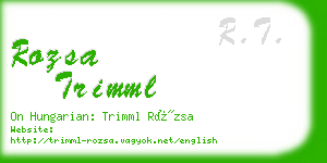 rozsa trimml business card